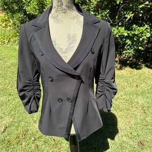 Laundry By Shelli Segal Black Double-Breasted Blazer